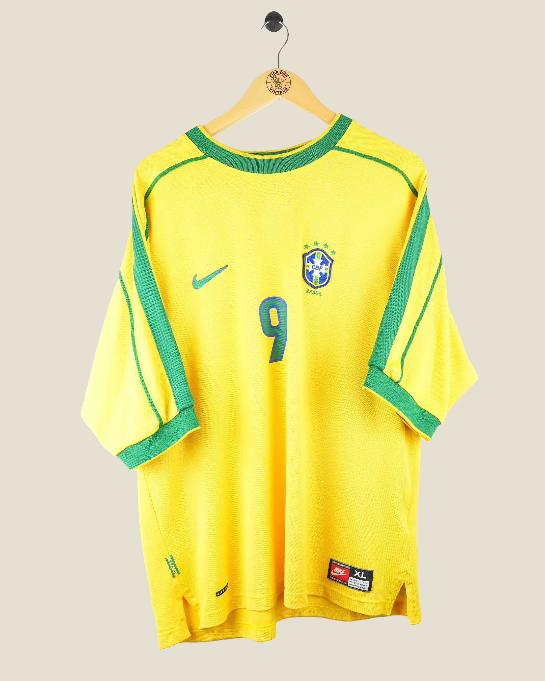 BRAZIL 1998 RONALDO HOME SHIRT (XL) NIKE