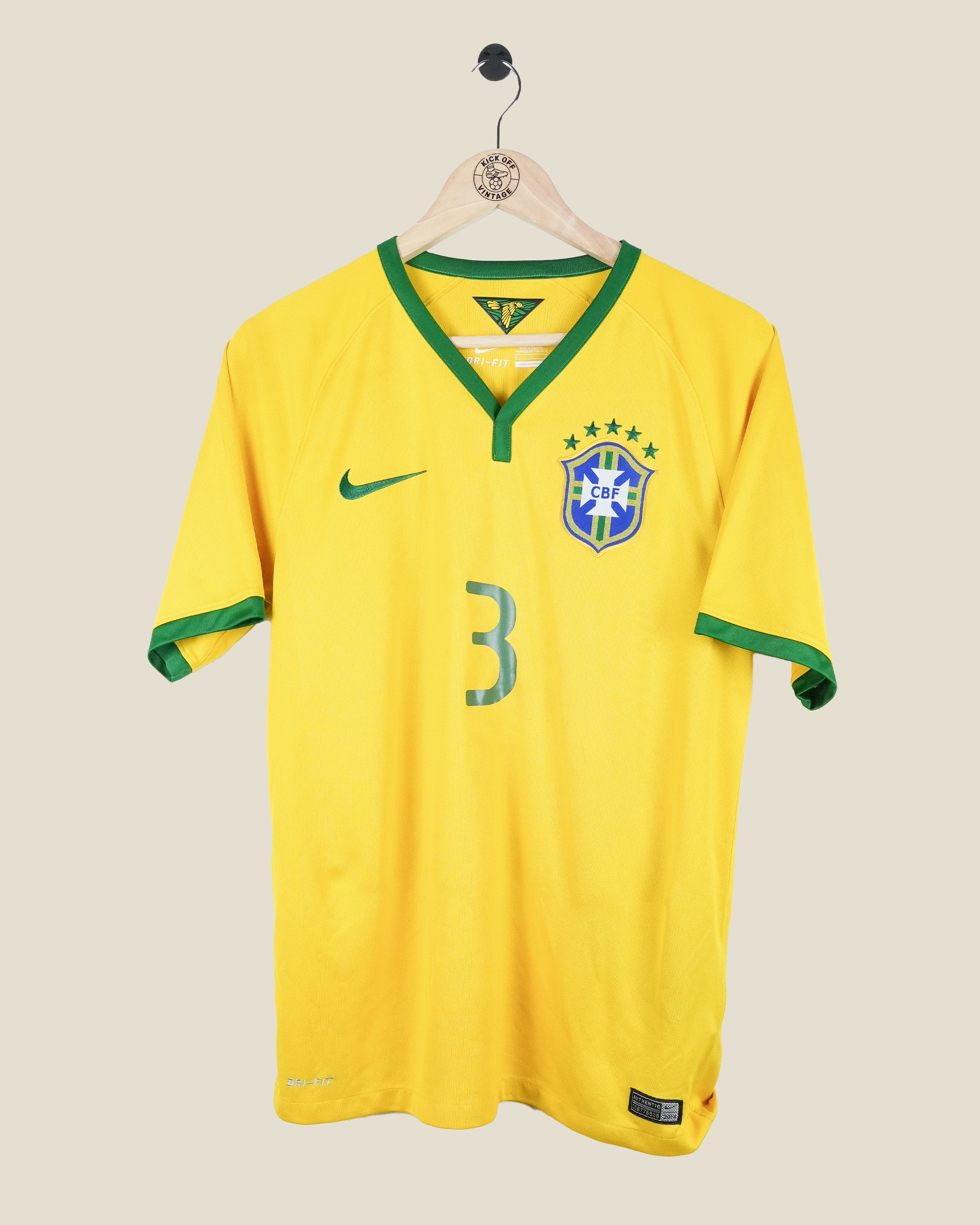 BRAZIL 2014 T. SILVA HOME SHIRT (M) NIKE