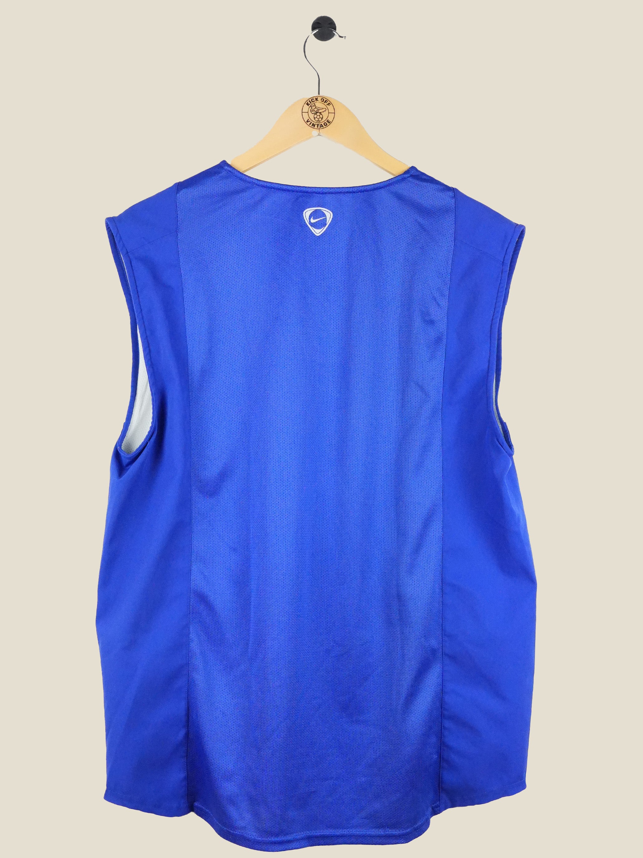BRAZIL 2002 SLEEVELESS PLAYER ISSUE AWAY (L) NIKE