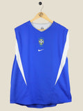 BRAZIL 2002 SLEEVELESS PLAYER ISSUE AWAY (L) NIKE