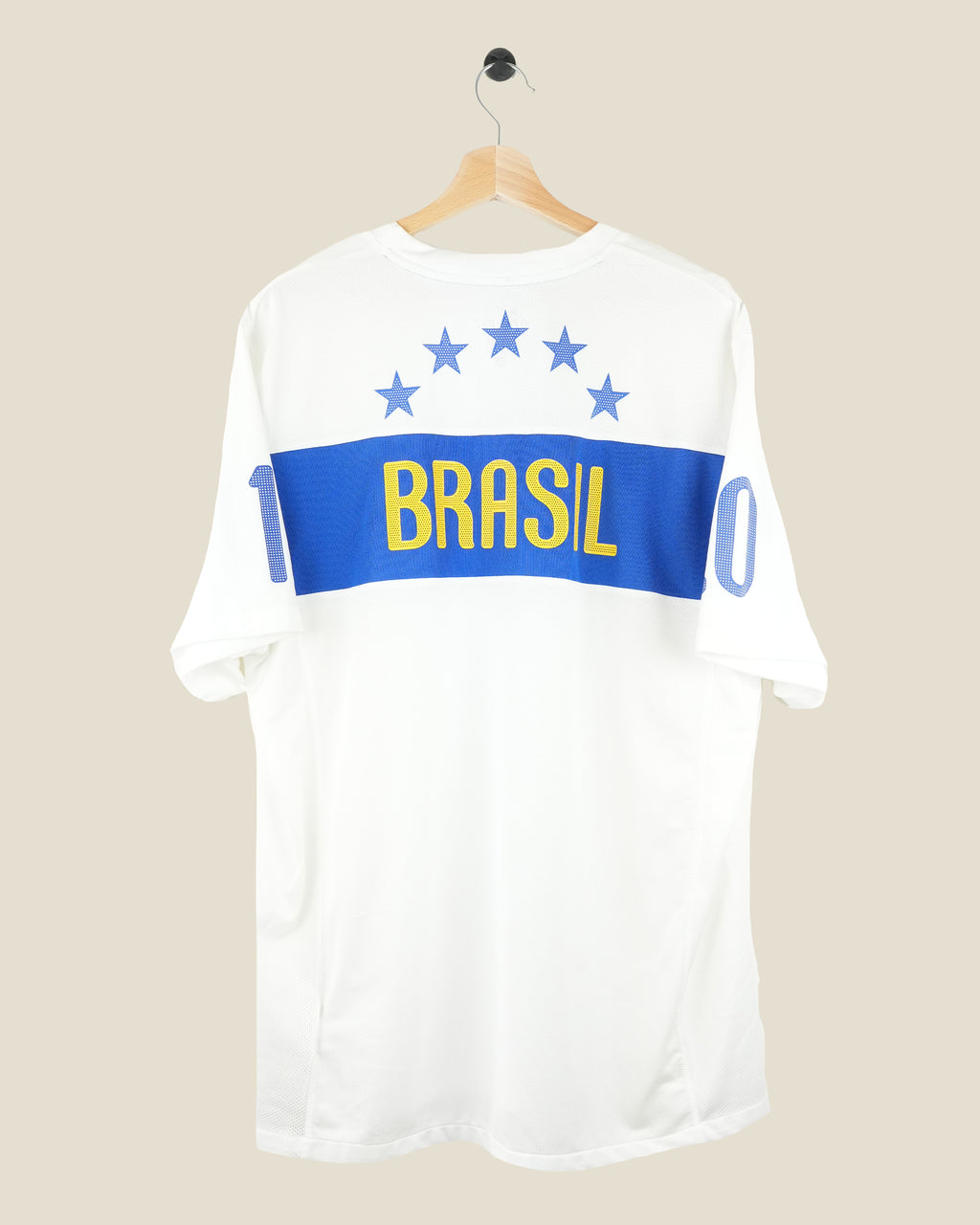 BRAZIL 2010 PRE-MATCH WHITE SHIRT (XL) NIKE