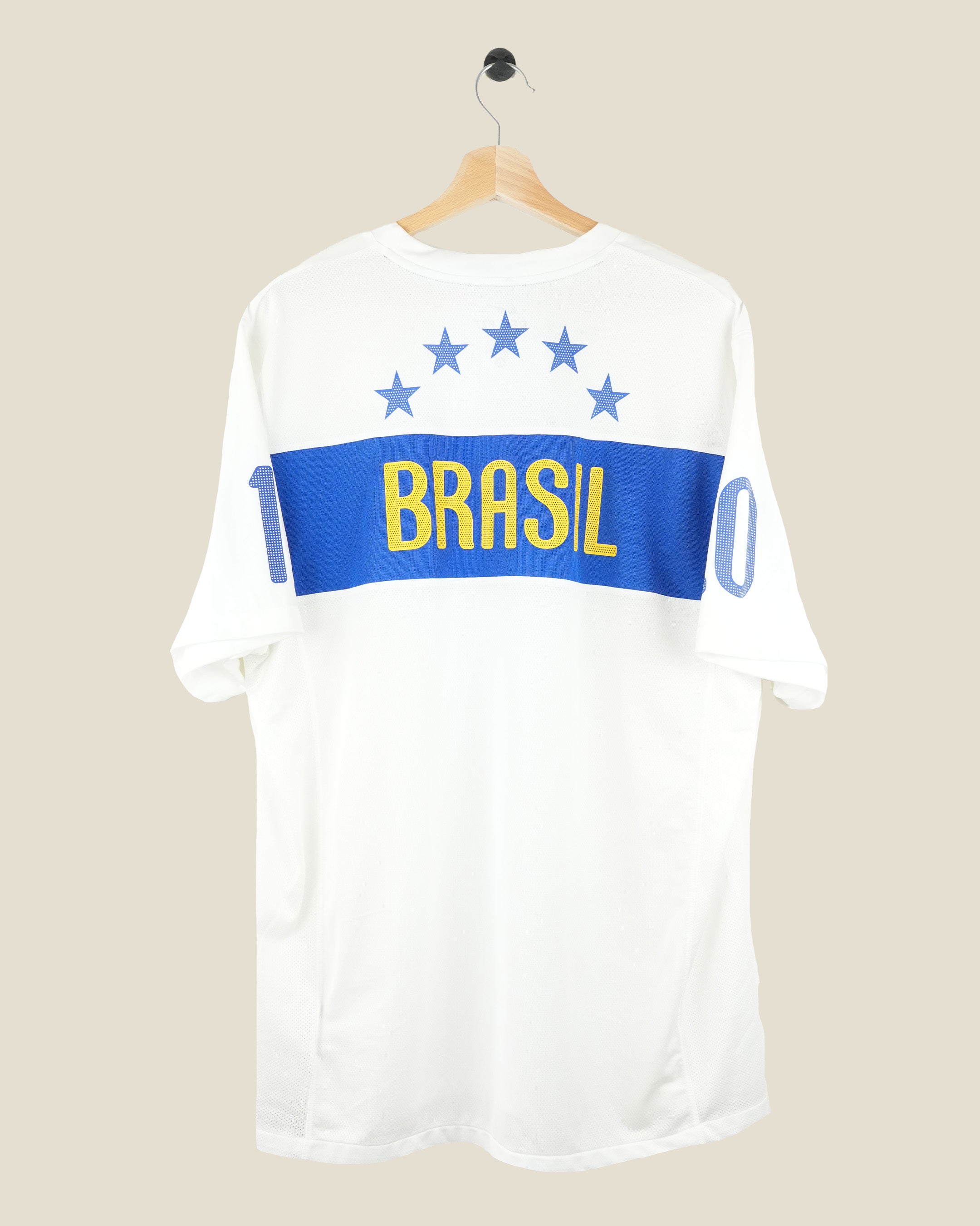BRAZIL 2010 PRE-MATCH WHITE SHIRT (XL) NIKE