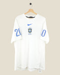 BRAZIL 2010 PRE-MATCH WHITE SHIRT (XL) NIKE