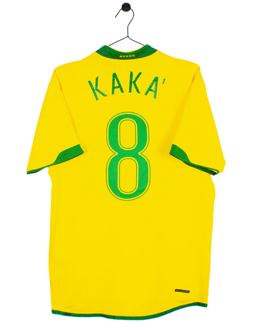 BRAZIL 2006 KAKA #8 HOME SHIRT (L) NIKE