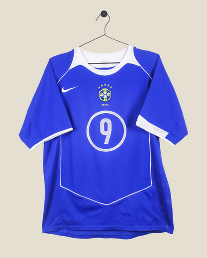 BRASIL 2004 RONALDO #9 AWAY SHIRT (M) NIKE