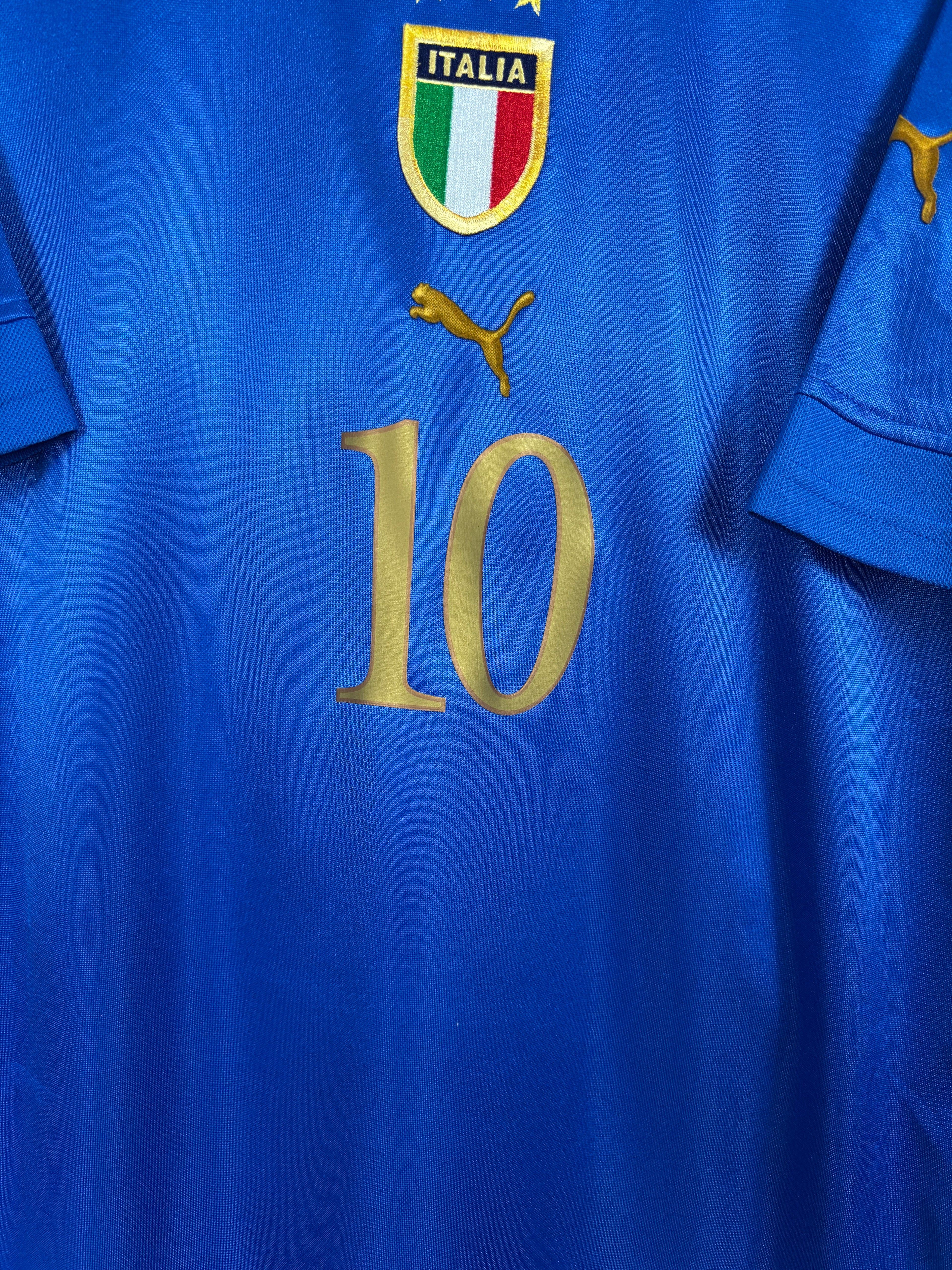 ITALY 2004 BAGGIO #10 HOME SHIRT (M) PUMA