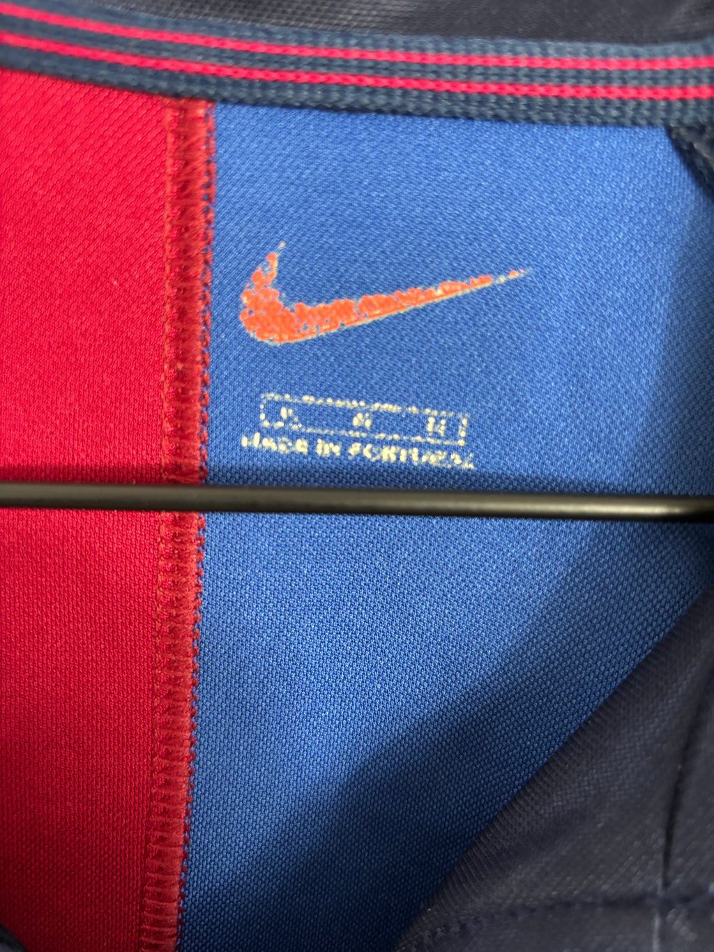 BARCELONA 1999/00 FIGO #7 CENTENARY UCL HOME SHIRT (M) NIKE