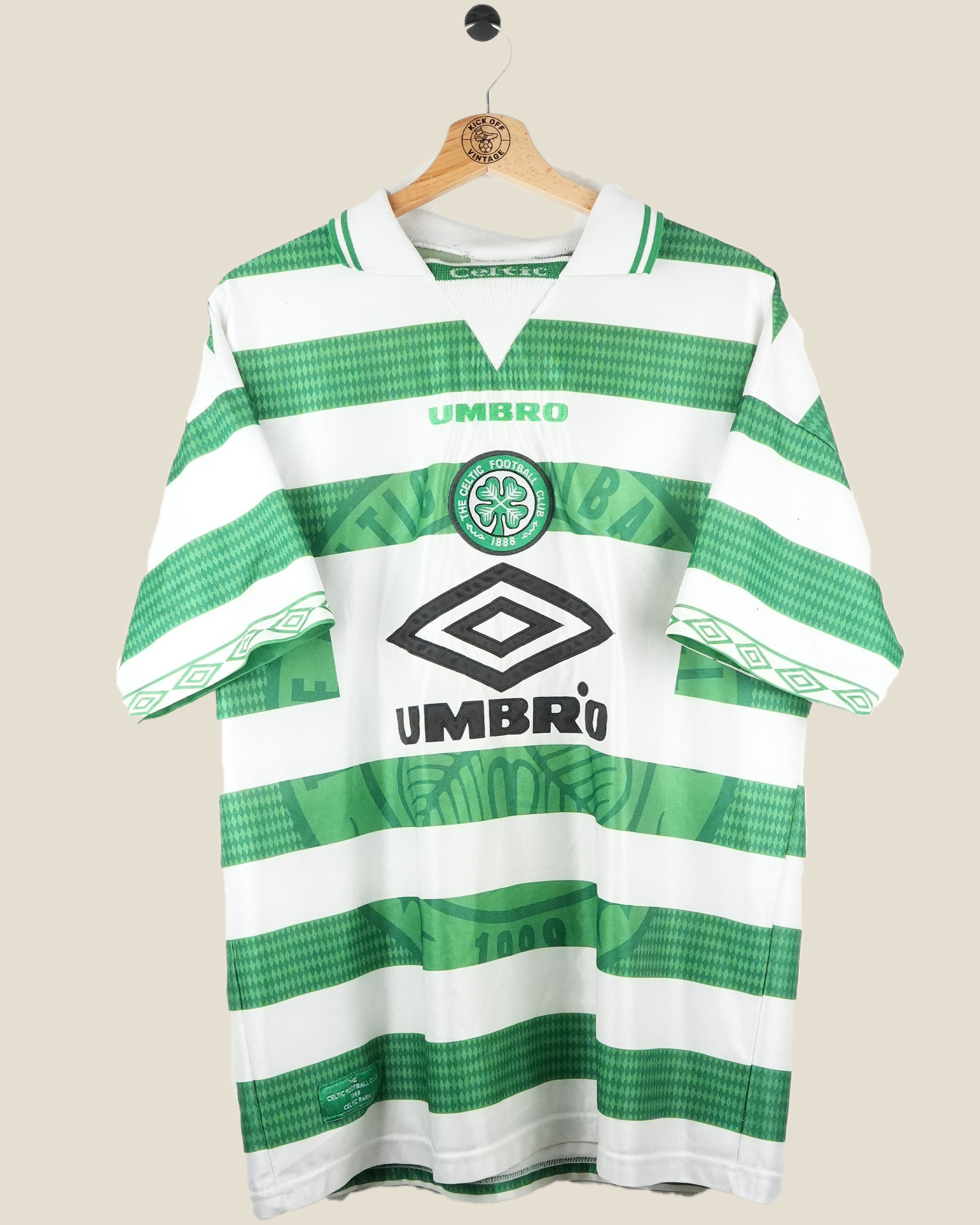 CELTIC 1997/99 HOME SHIRT (L) UMBRO