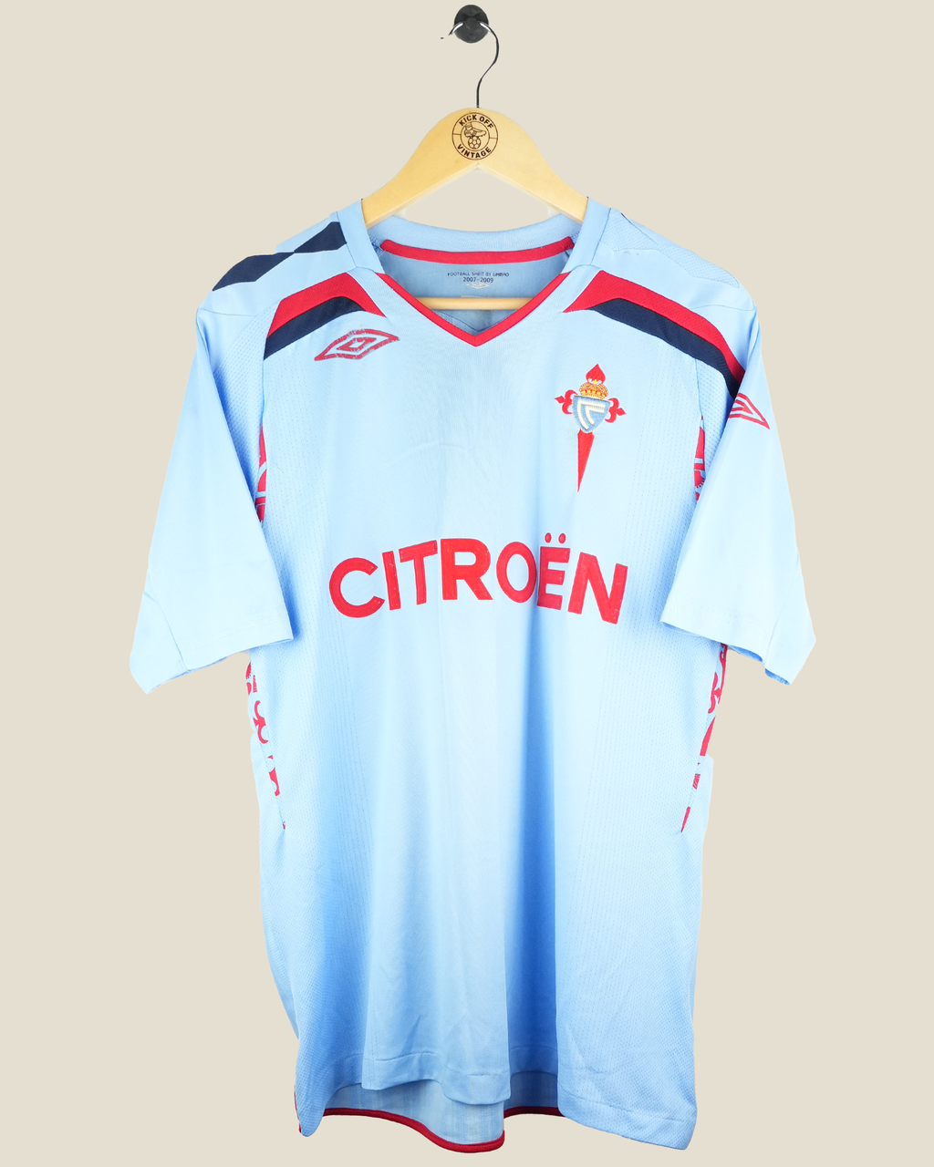 CELTA DE VIGO 2007/08 DIEGO COSTA HOME SHIRT (M) UMBRO