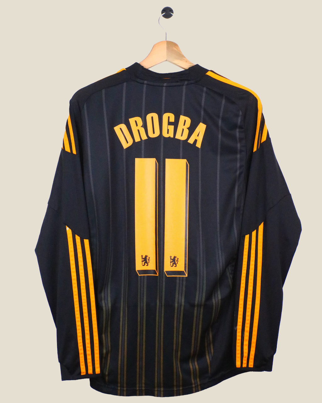 CHELSEA 2010/11 DROGBA #11 AWAY L/S (S) ADIDAS