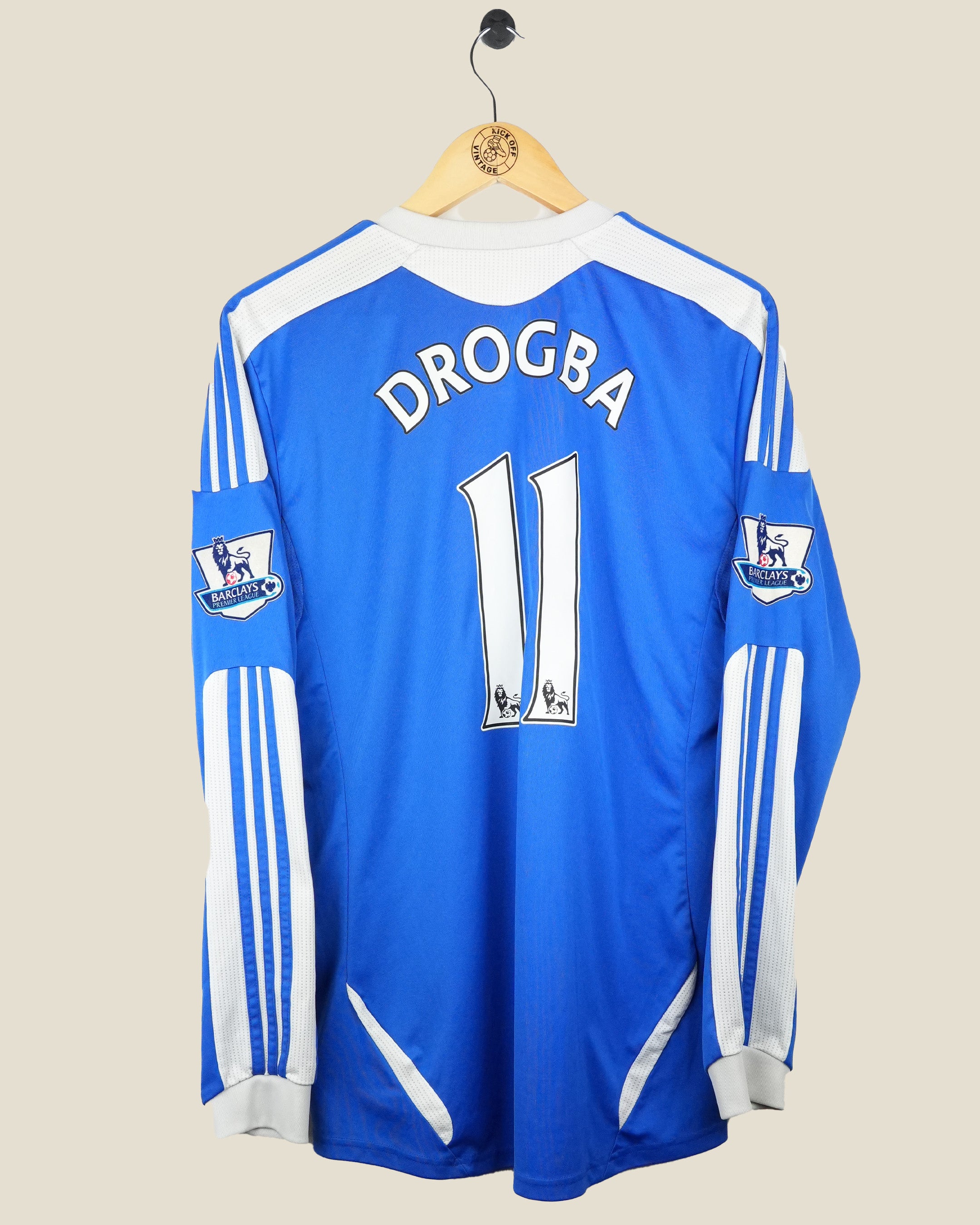 CHELSEA 2011/12 DROGBA HOME L/S SHIRT (L) ADIDAS