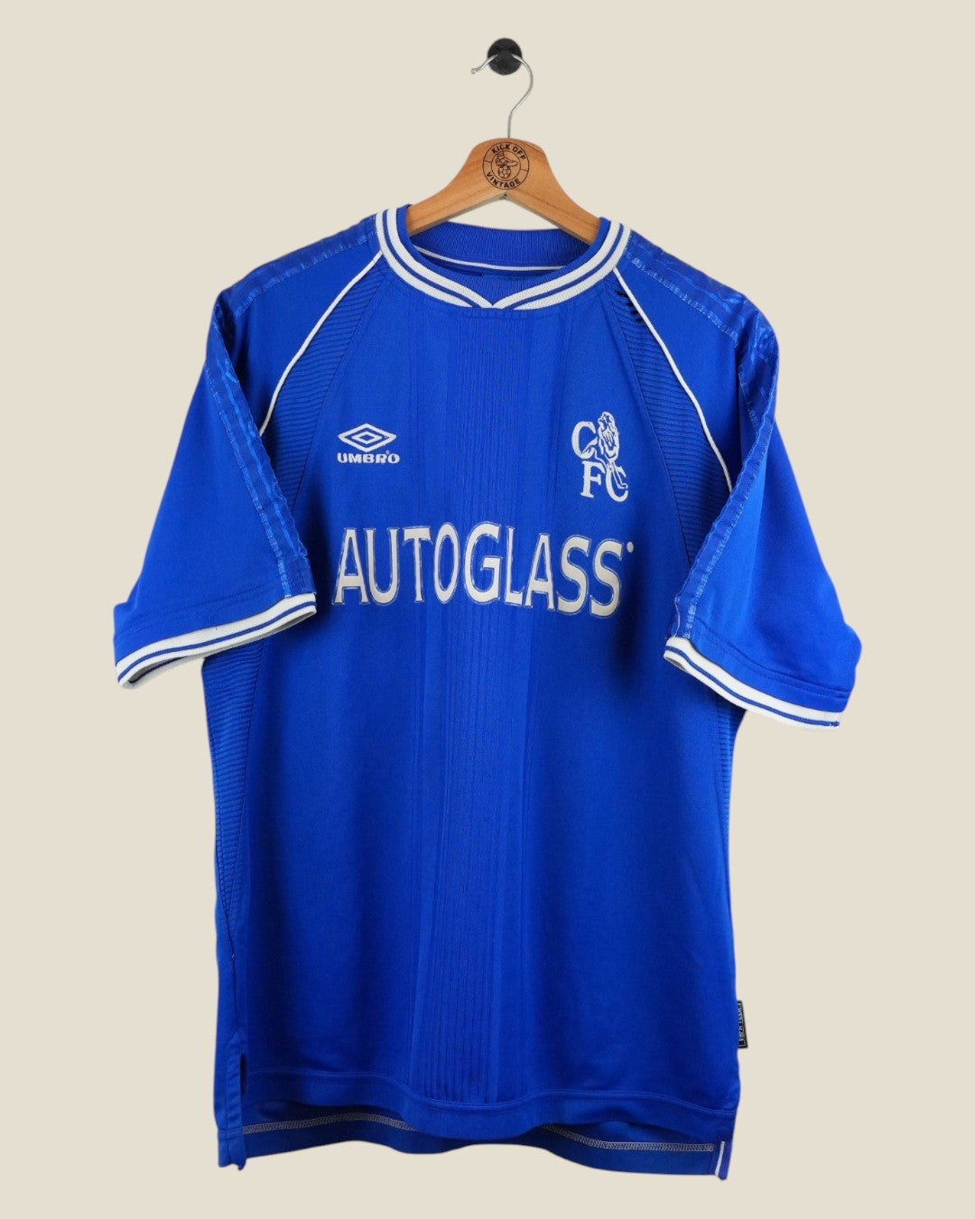 CHELSEA 1999/01 HASSELBAINK HOME SHIRT (L) UMBRO