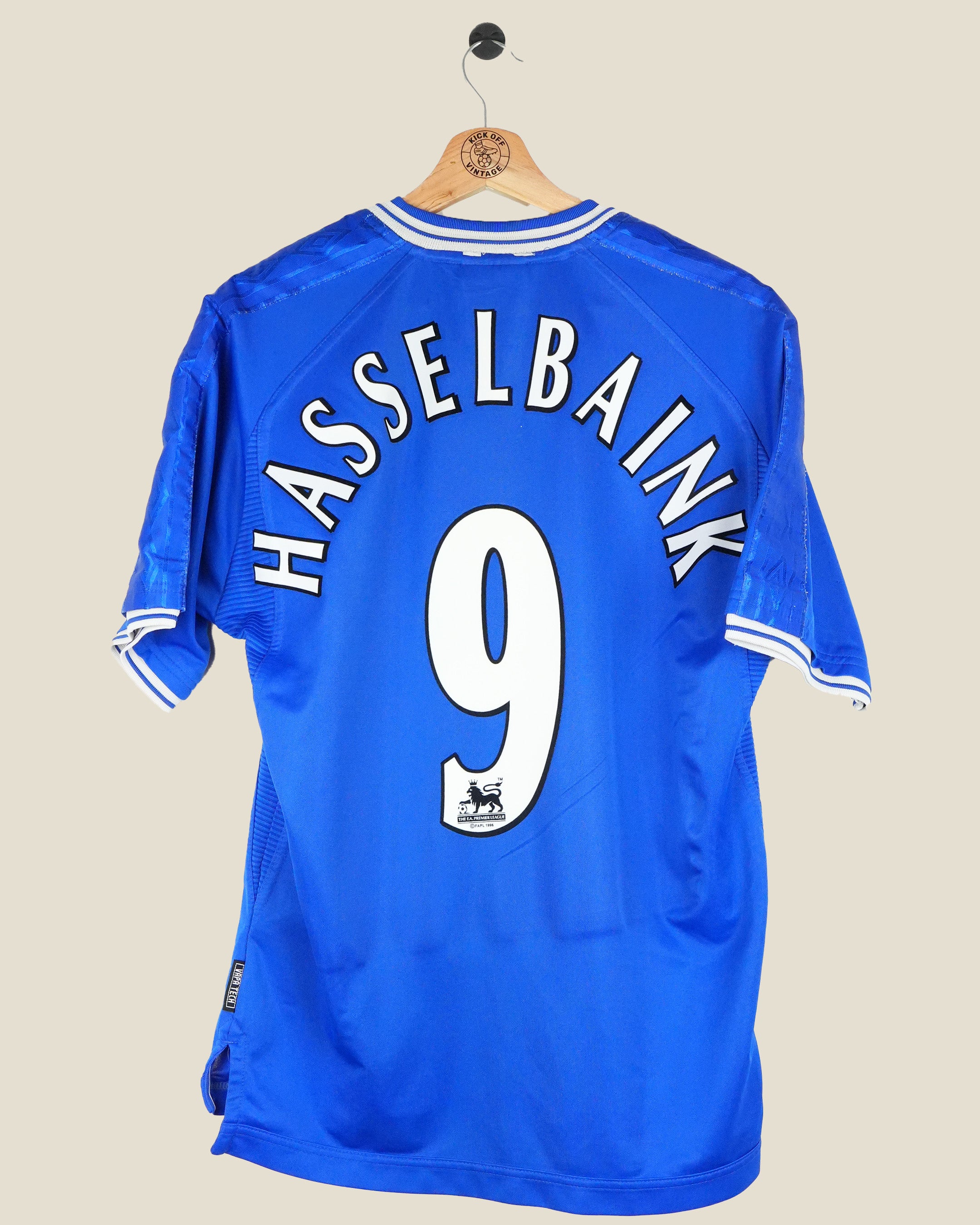 CHELSEA 2000/01 HASSELBAINK HOME SHIRT (M) UMBRO