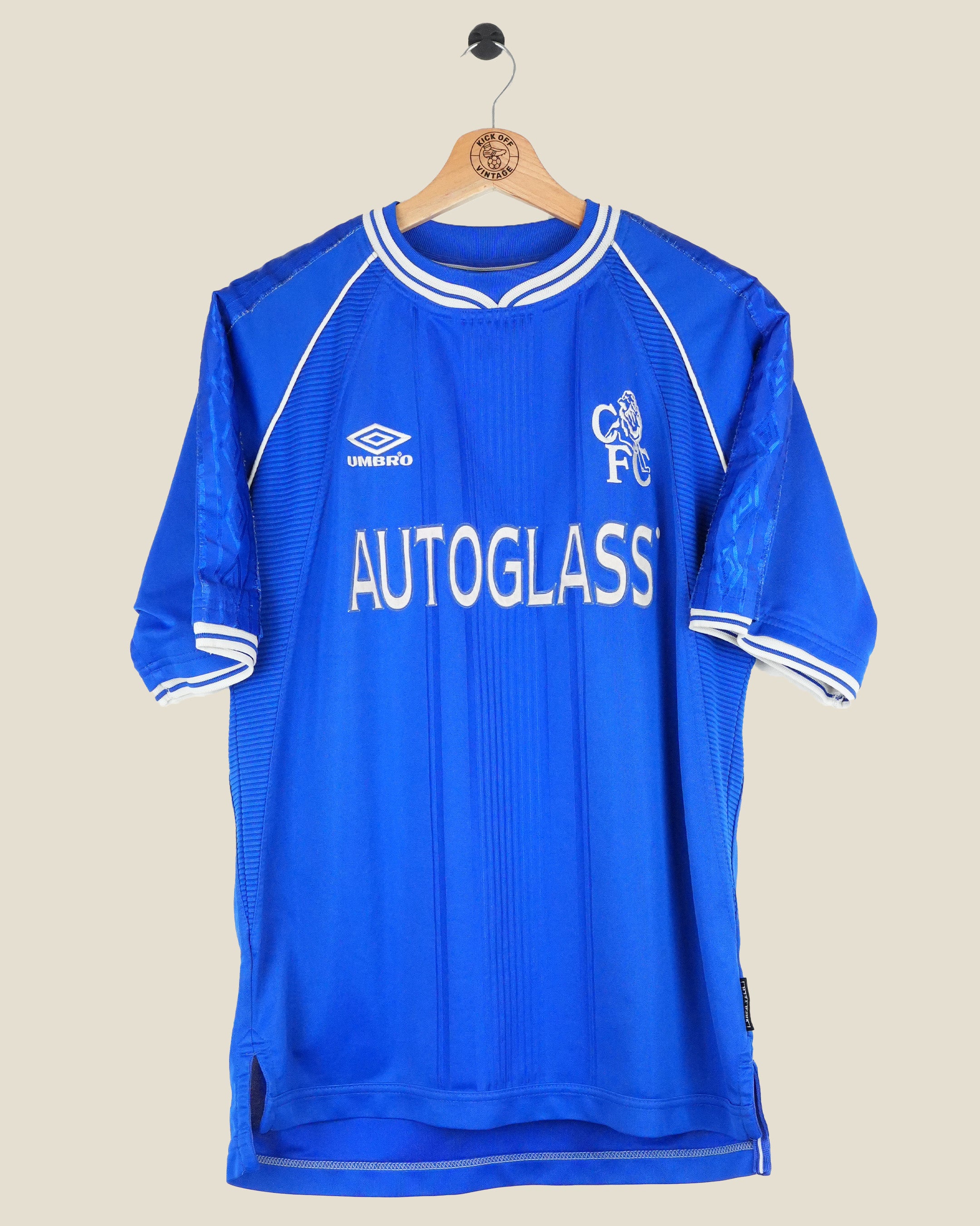 CHELSEA 2000/01 HASSELBAINK HOME SHIRT (M) UMBRO