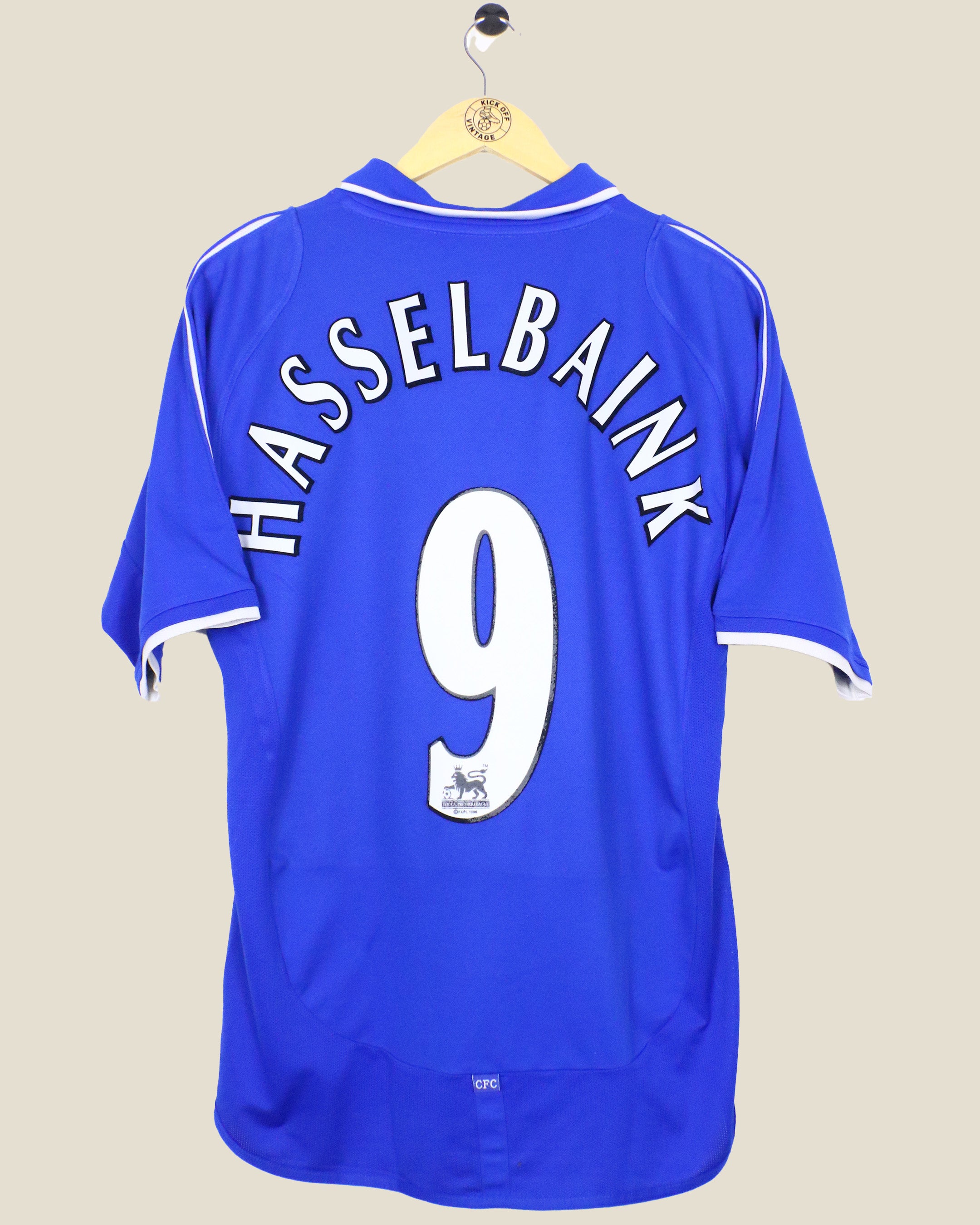 CHELSEA 2001/02 HASSELBAINK HOME SHIRT (M) UMBRO