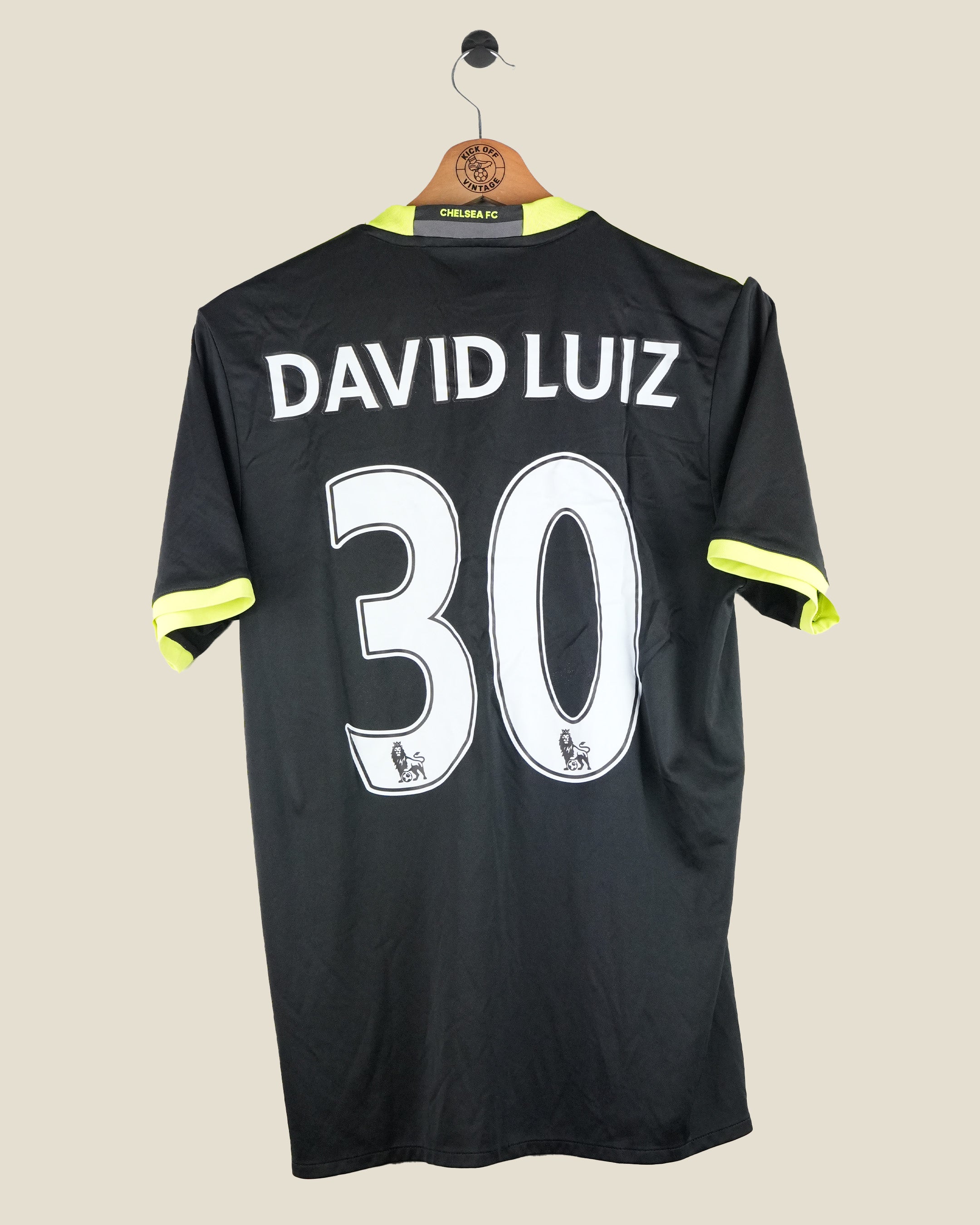 CHELSEA 2016/16 DAVID LUIZ AWAY SHIRT (S) ADIDAS