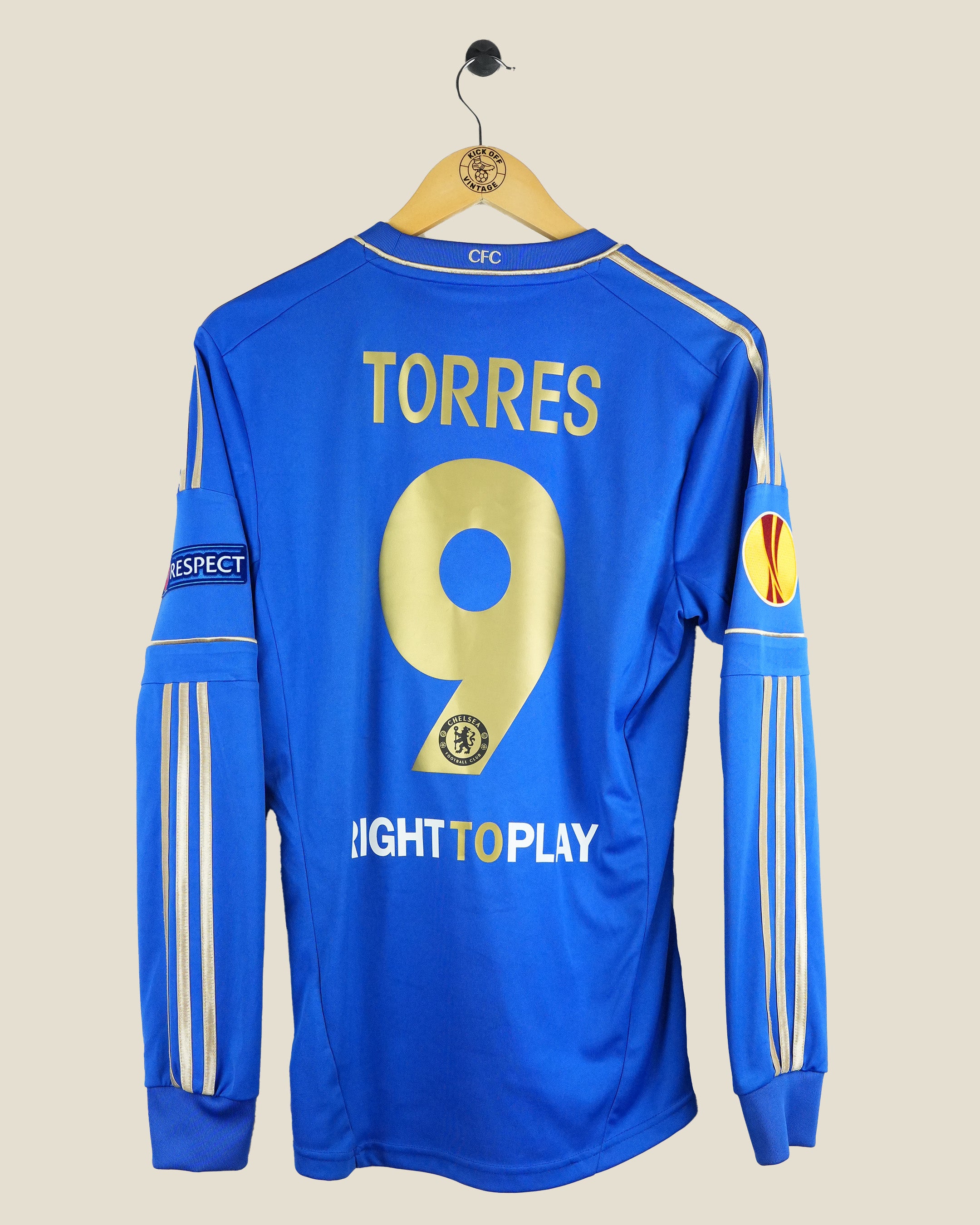 CHELSEA 2012/13 TORRES UEL FINAL HOME L/S SHIRT (S) ADIDAS