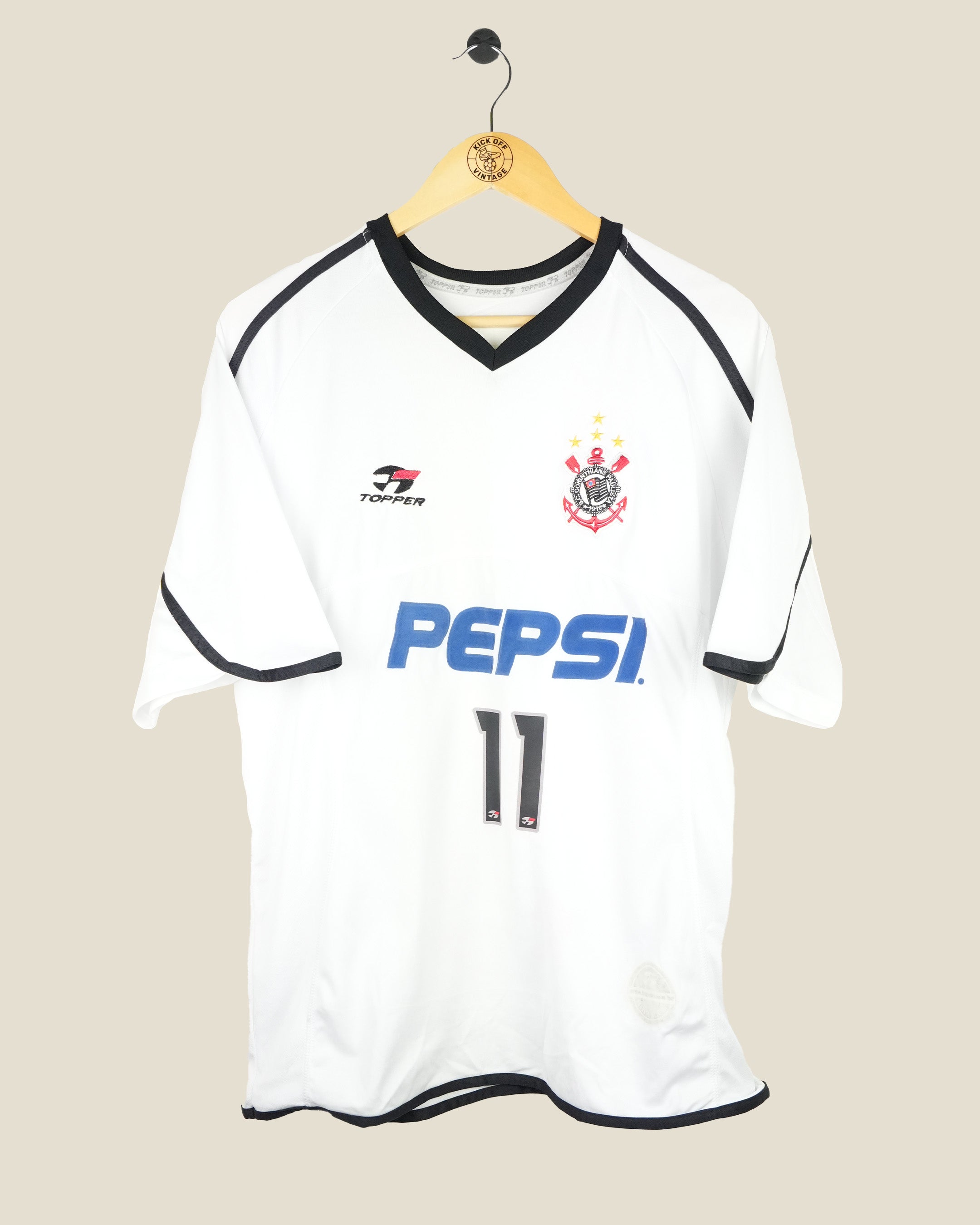CORINTHIANS 2001/02 RICARDINHO HOME SHIRT (M) TOPPER