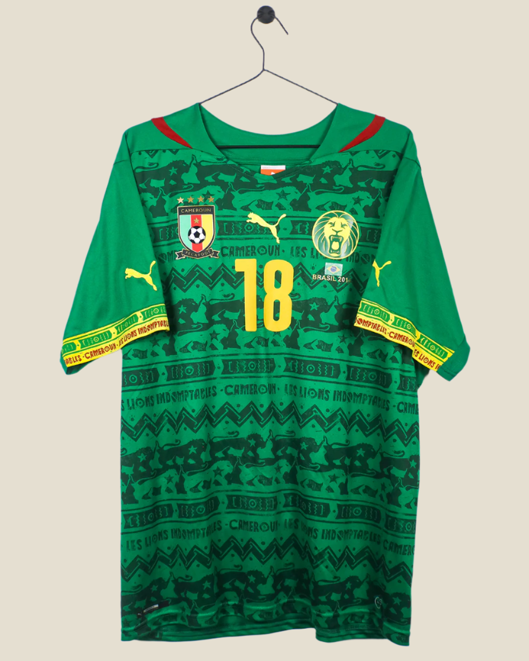 CAMEROON 2014 ENOH #18 WORLD CUP 2014 HOME SHIRT (XL) PUMA