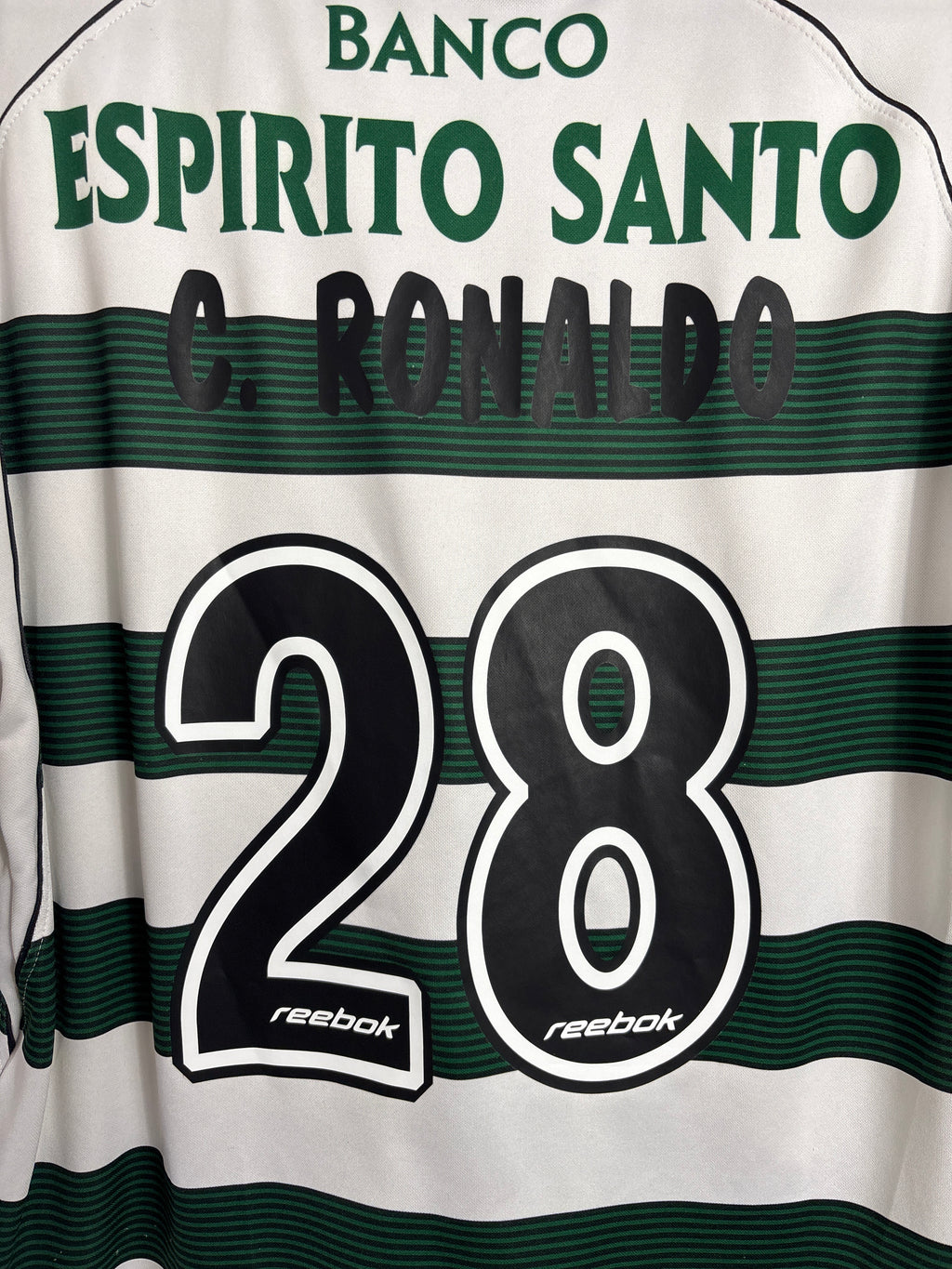 SPORTING LISBON 2002/03 RONALDO #7 HOME SHIRT (L) REEBOK