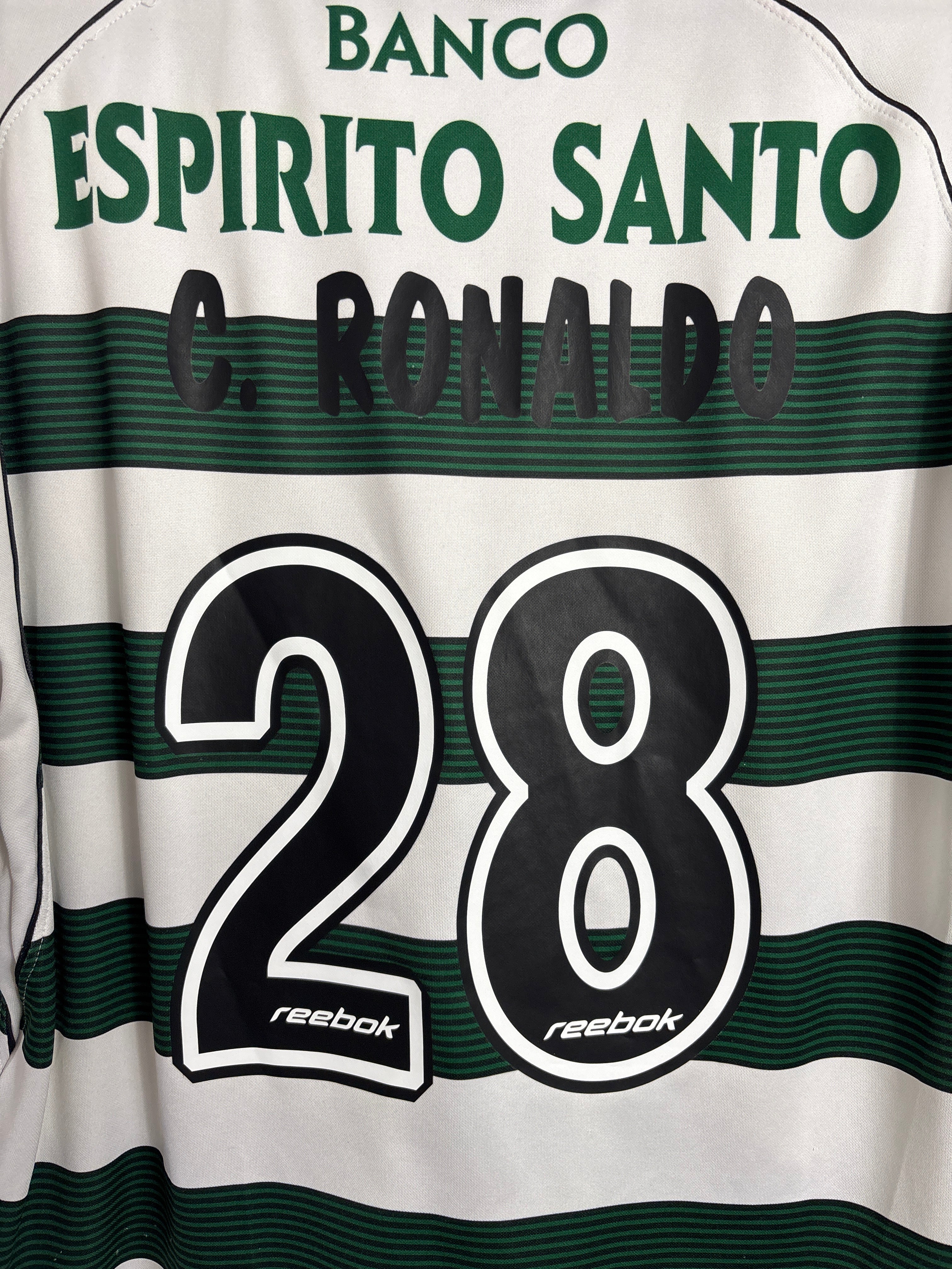 SPORTING LISBON 2002/03 RONALDO #7 HOME SHIRT (L) REEBOK