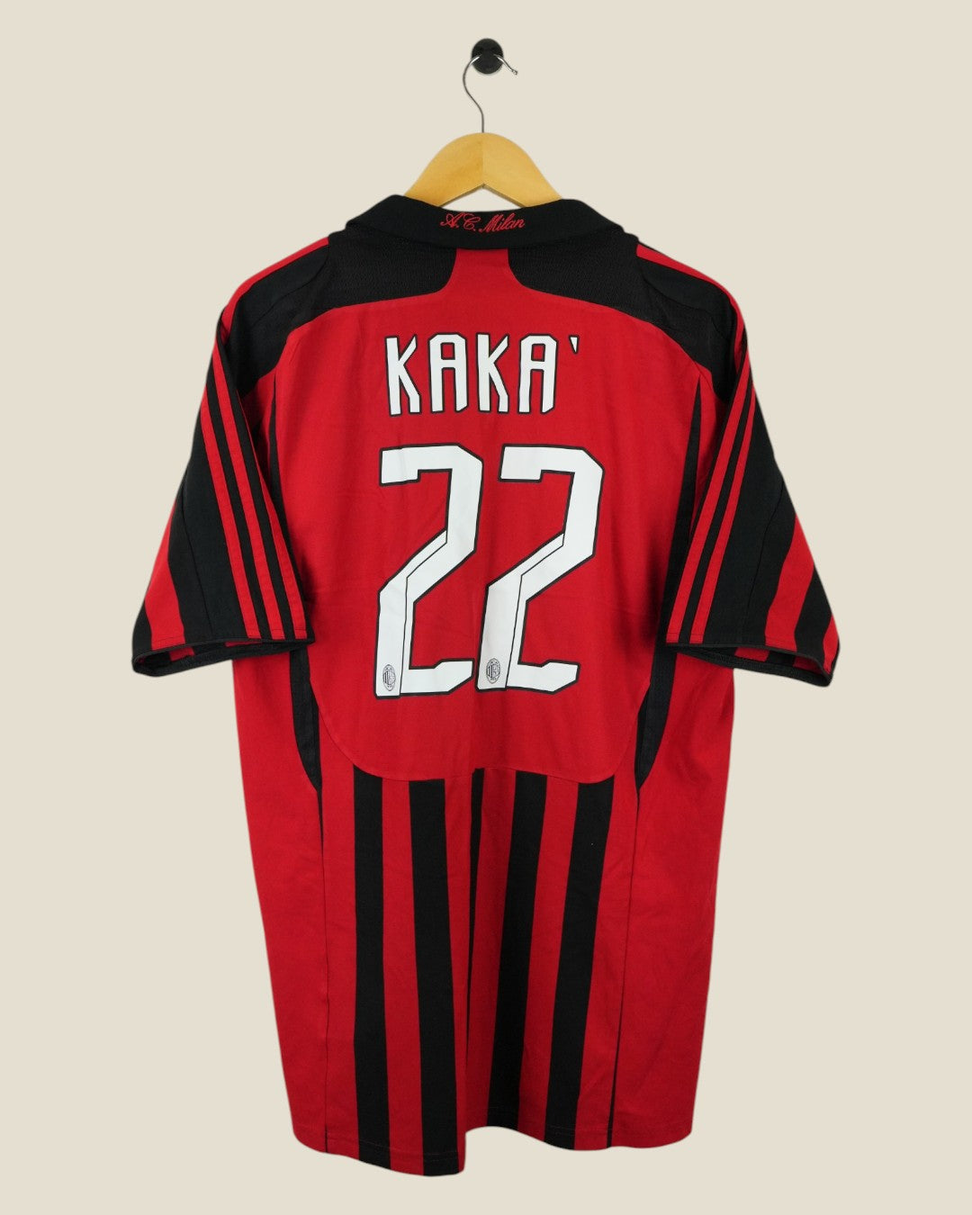 AC MILAN 2007/08 KAKA HOME SHIRT (L) ADIDAS