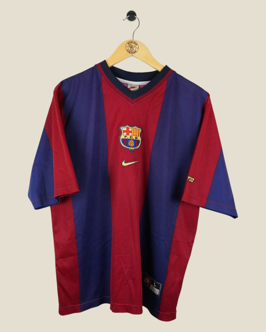 BARCELONA 1998/99 RIVALDO HOME SHIRT (L) NIKE