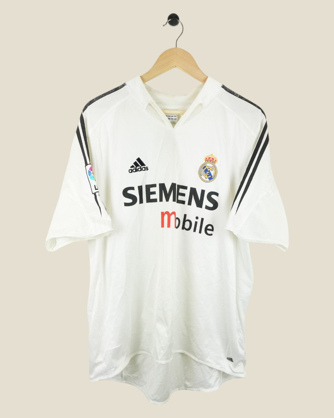 REAL MADRID 2004/05 BECKHAM HOME SHIRT (L) ADIDAS