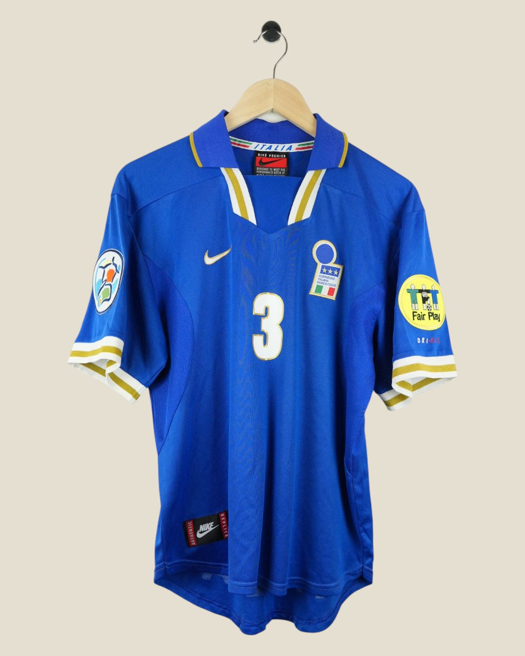 ITALY 1996 MALDINI HOME EURO SHIRT (M) NIKE