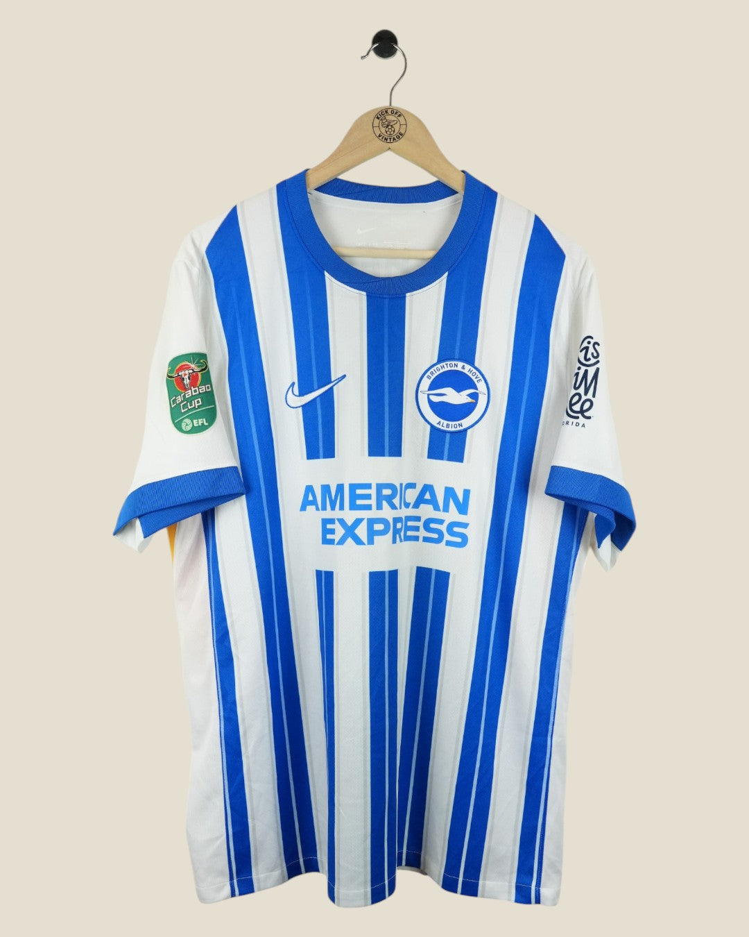 BRIGHTON & HOVE ALBION 2024/25 VAN HECKE CUP HOME SHIRT (XL) NIKE