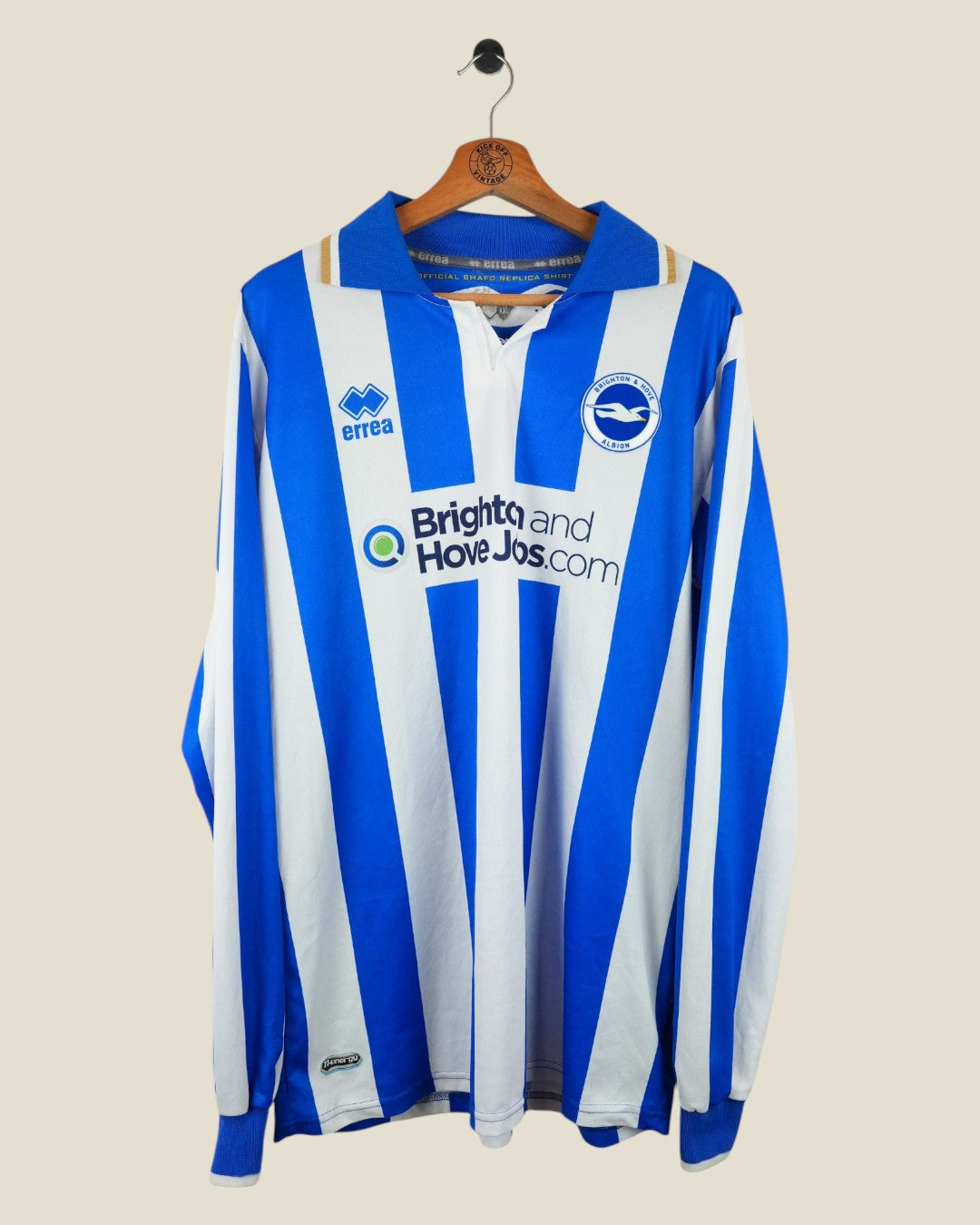 BRIGHTON & HOVE ALBION 2012/13 L/S HOME SHIRT (XXL) ERREA