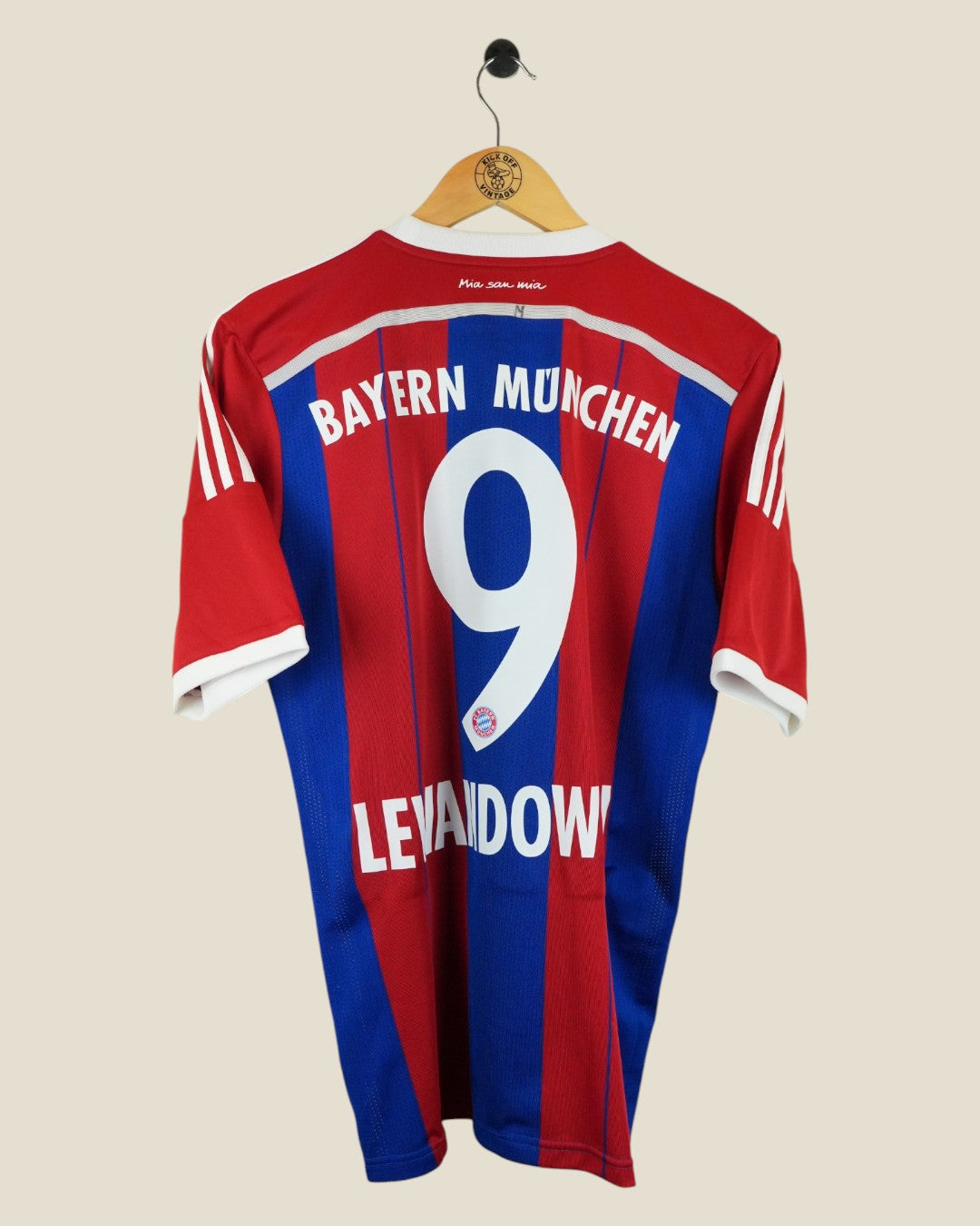 BAYERN MUNICH 2014/15 LEWANDOWSKI HOME SHIRT (M) ADIDAS