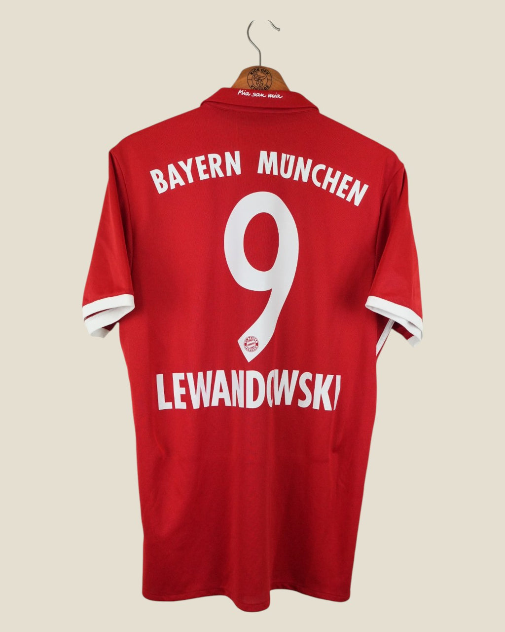 BAYERN MUNICH 2016/17 LEWANDOWSKI HOME SHIRT (M) ADIDAS