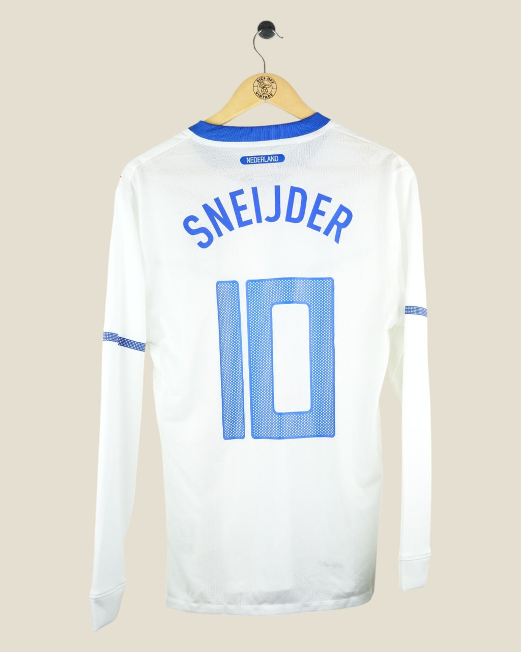 NETHERLANDS 2010 SNEIJDER AWAY L/S SHIRT PLAYER ISSUE (M) NIKE