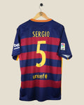 BARCELONA 2015/16 BUSQUETS HOME SHIRT (L) NIKE