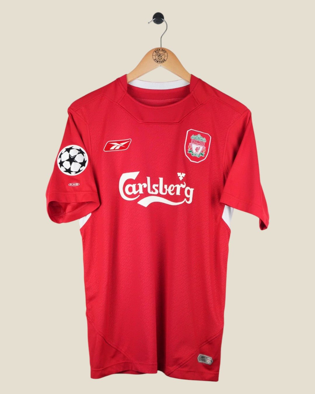 LIVERPOOL 2004/05 GERRARD HOME UCL SHIRT (S/M) REEBOK