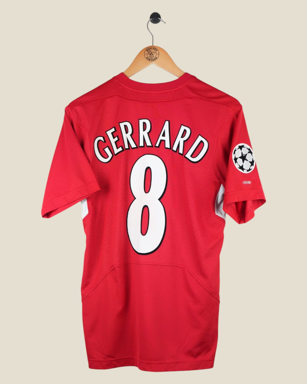 LIVERPOOL 2004/05 GERRARD HOME UCL SHIRT (S/M) REEBOK