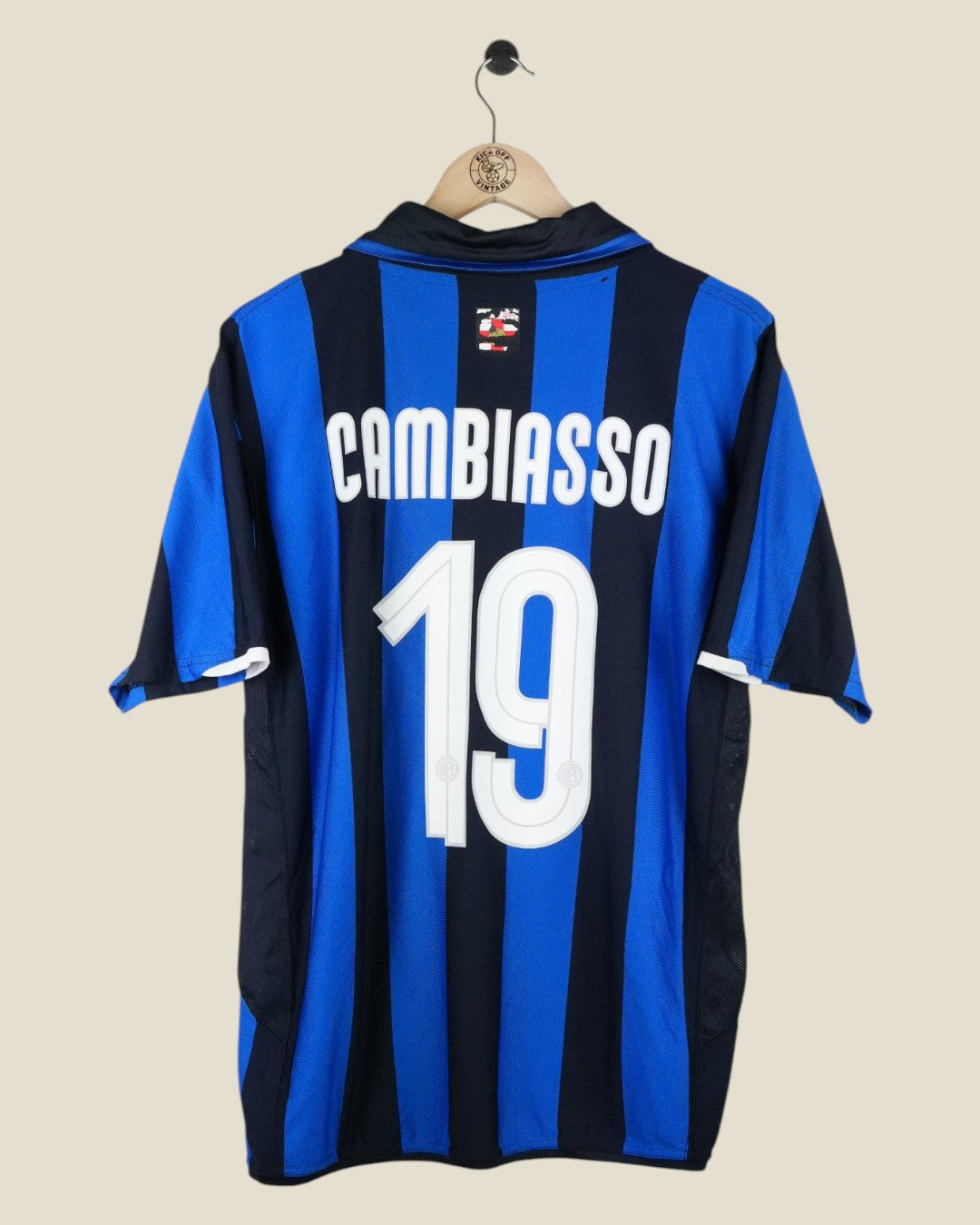 INTER MILAN 2007/08 CAMBIASSO HOME SHIRT (L) NIKE
