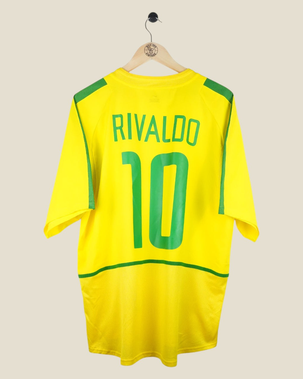 BRAZIL 2002 RIVALDO HOME SHIRT (XL) NIKE