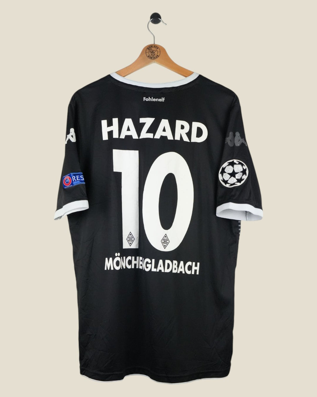 BORUSSIA MONCHENGLADBACH 2015/16 HAZARD AWAY SHIRT (L) KAPPA