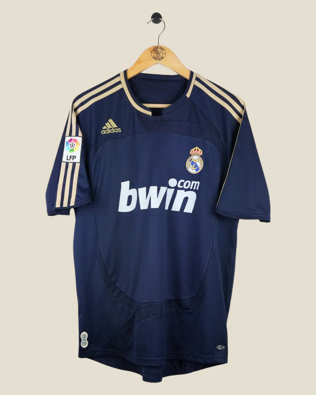 REAL MADRID 2007/08 CANNAVARO AWAY SHIRT (M) ADIDAS