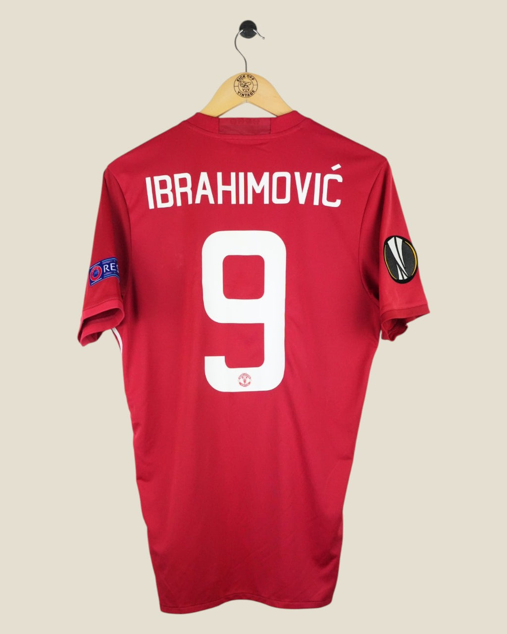 MANCHESTER UNITED 2016/17 IBRAHIMOVIC HOME SHIRT (M) ADIDAS