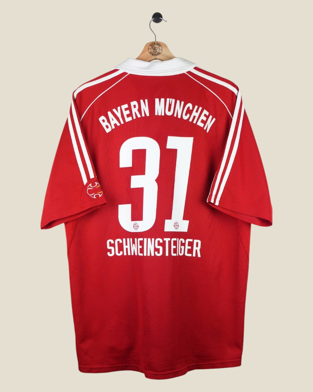 BAYERN MUNICH 2006/07 SCHWEINSTEIGER HOME SHIRT (L) ADIDAS