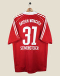 BAYERN MUNICH 2006/07 SCHWEINSTEIGER HOME SHIRT (L) ADIDAS