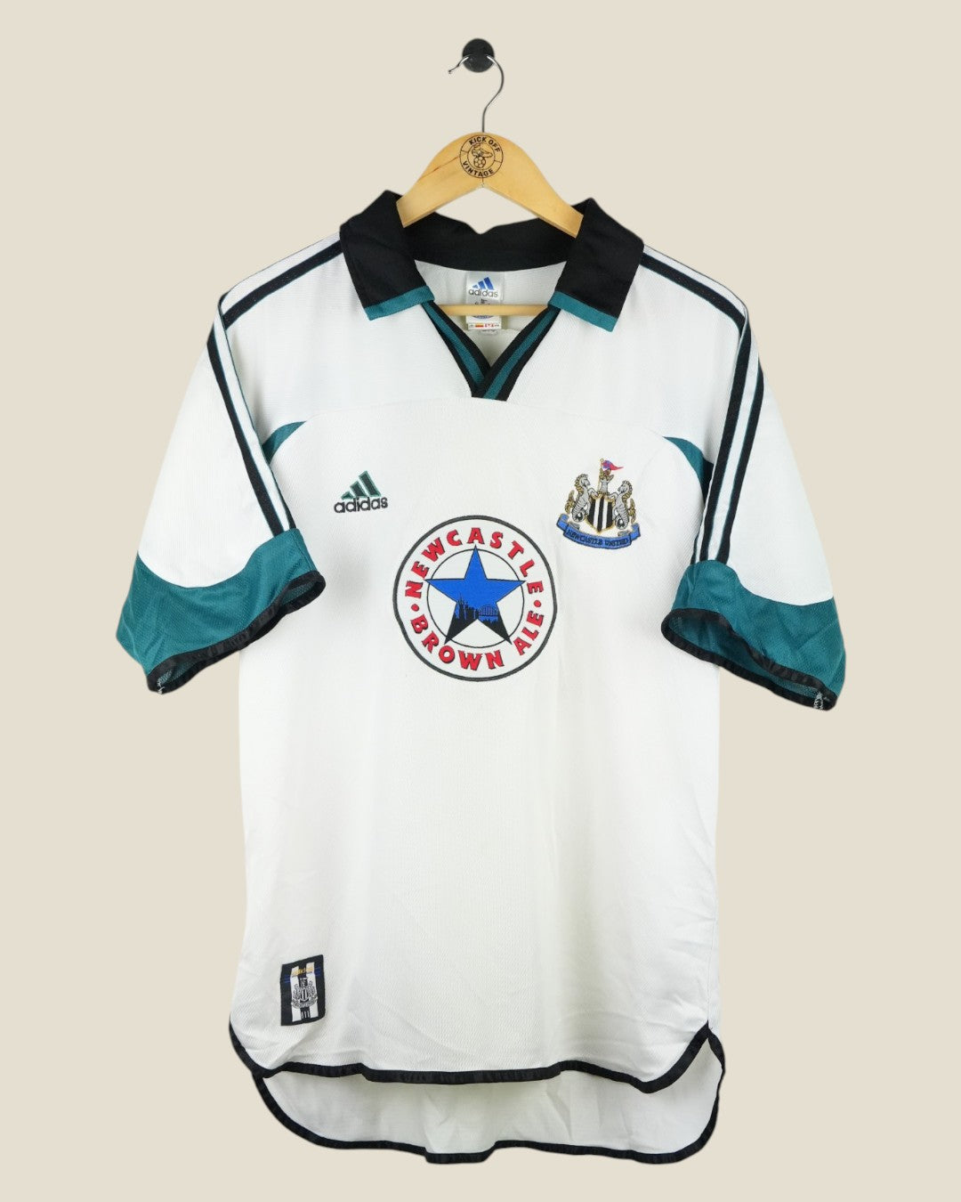 NEWCASTLE UNITED 1999/00 SHEARER AWAY SHIRT (M) ADIDAS