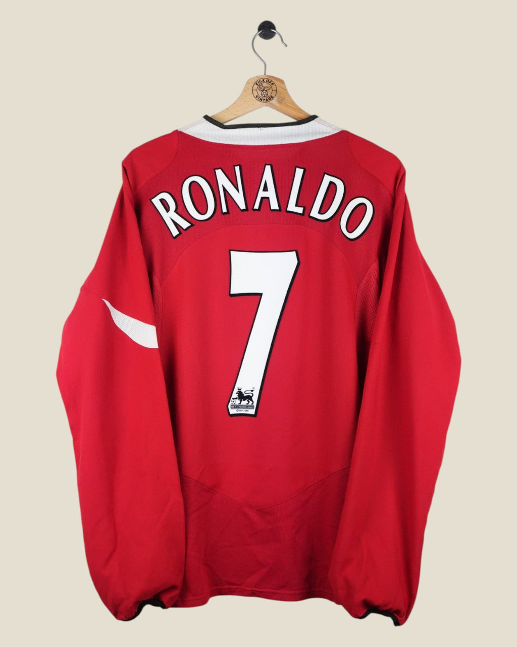 MANCHESTER UNITED 2004/06 RONALDO HOME L/S SHIRT (L) NIKE