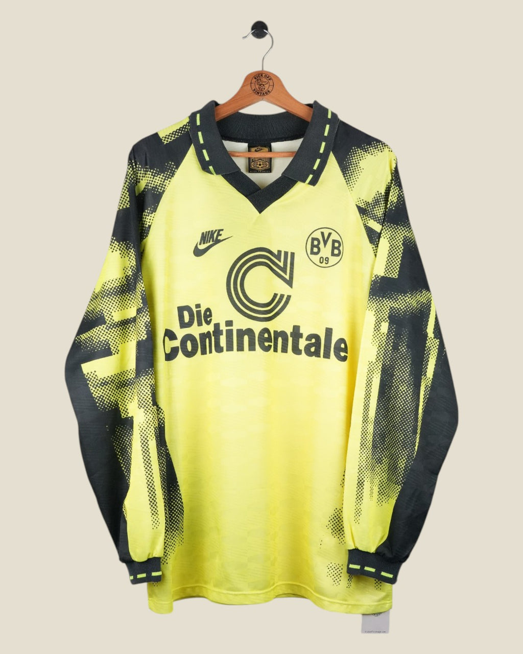 BORUSSIA DORTMUND 1992/93 HOME L/S SHIRT (XL) NIKE