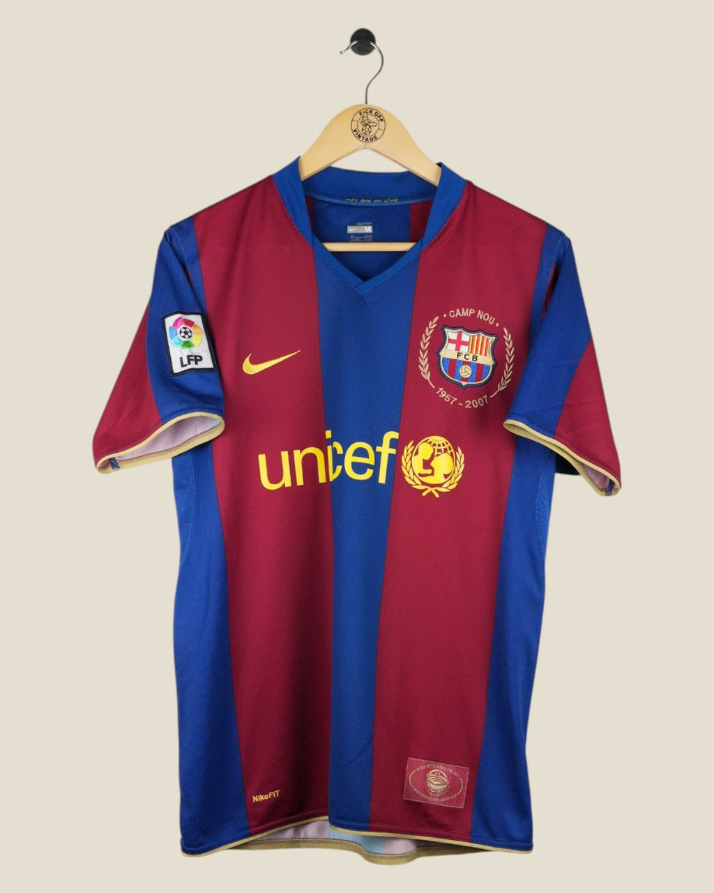 BARCELONA 2007/08 MESSI HOME SHIRT (M) NIKE
