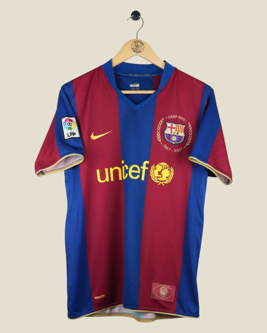 BARCELONA 2007/08 MESSI HOME SHIRT (M) NIKE