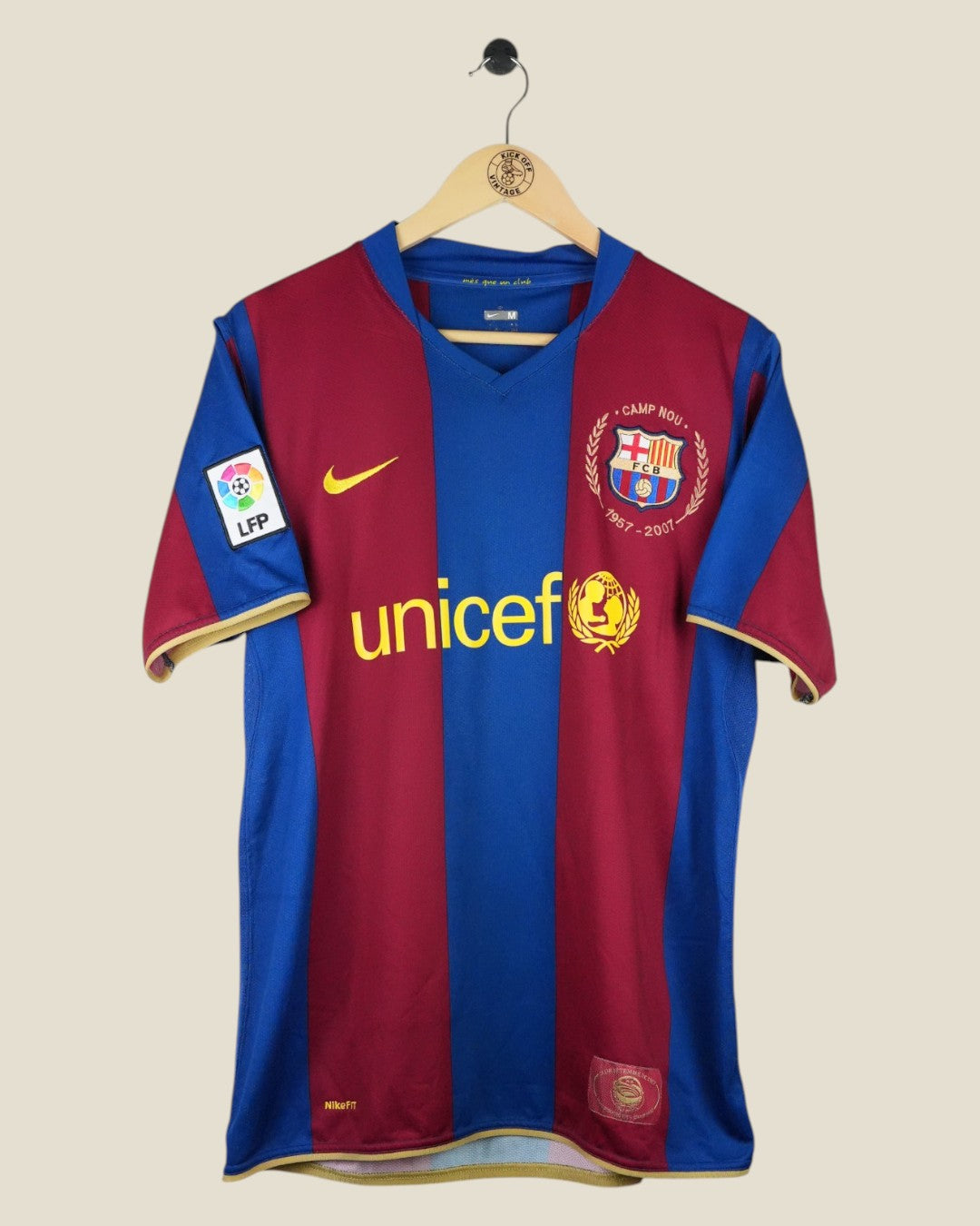 BARCELONA 2007/08 MESSI HOME SHIRT (M) NIKE